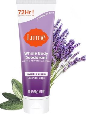 Lume Whole Body Deodorant Invisible Cream - Lavender Sage- For 1